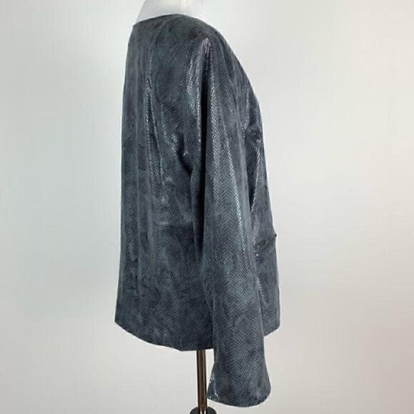 JM collection jacket 14 faux leather snake print - Picture 4 of 9